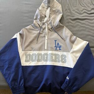 New Era Los Angeles Dodgers Gray White Blue Pullover Hoodie/ Gentle used